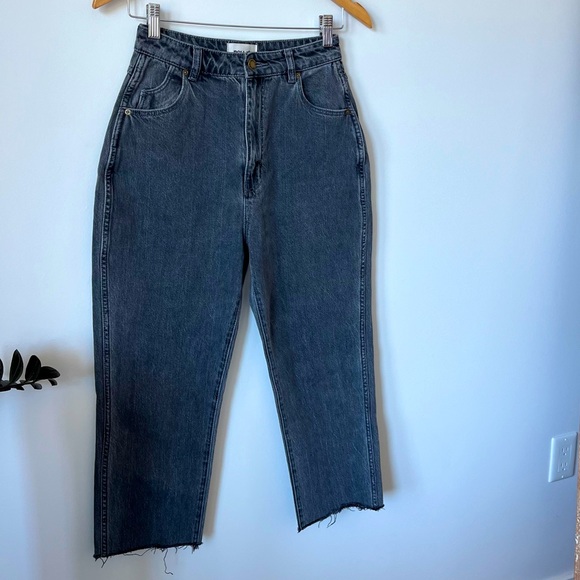 ROLLA’S Elle Super High Rise Relaxed fit Black Jeans in Comfort Smoke Size 26 - Picture 3 of 15